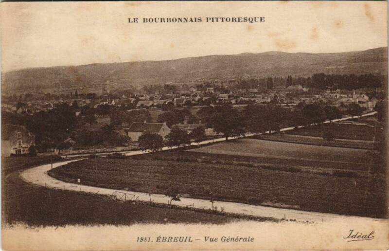 Carte postale ancienne Ebreuil Vue Generale