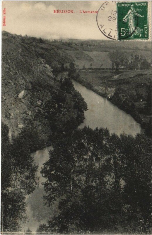 Carte postale ancienne Herisson L'Aumance