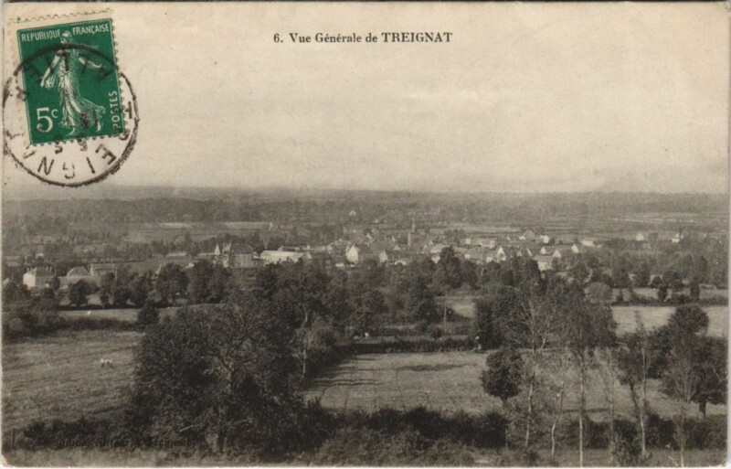 Carte postale ancienne Treignat Vue Generale à Treignat