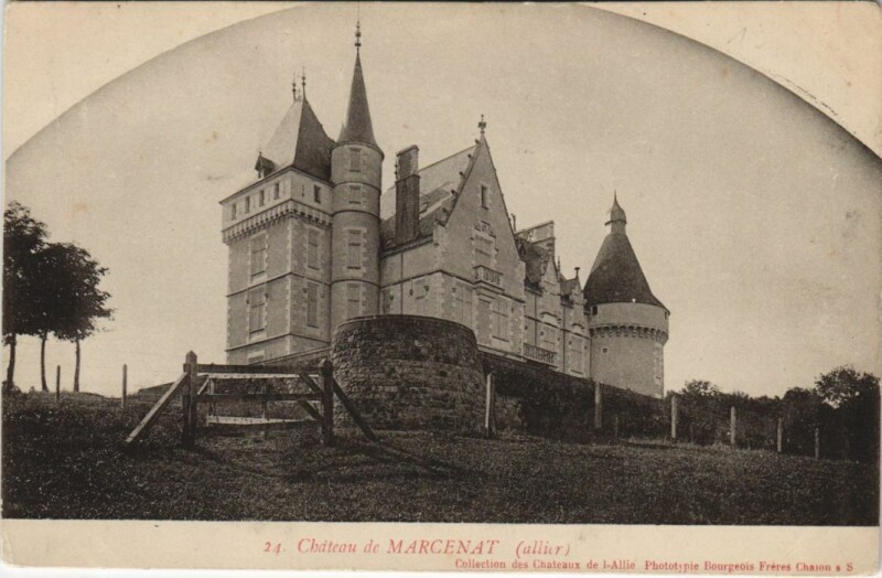 Carte postale ancienne Chateau de Marcenat à Marcenat