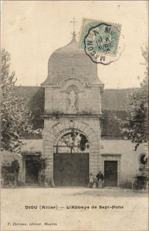 Carte postale ancienne Diou L'Abbaye de Sept-Fons