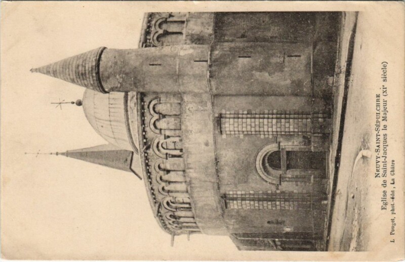 Carte postale ancienne Neuvy-Saint-Sepulchre Eglise de St.Jacques France