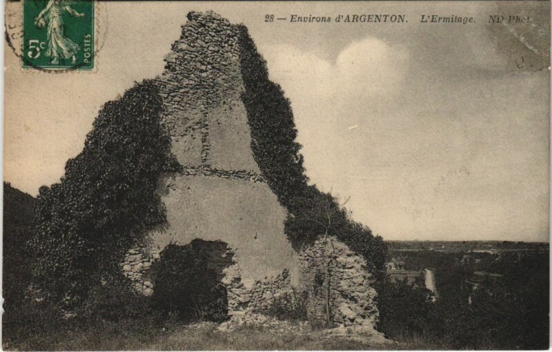Carte postale ancienne Env.d'Argenton L'Ermitage France