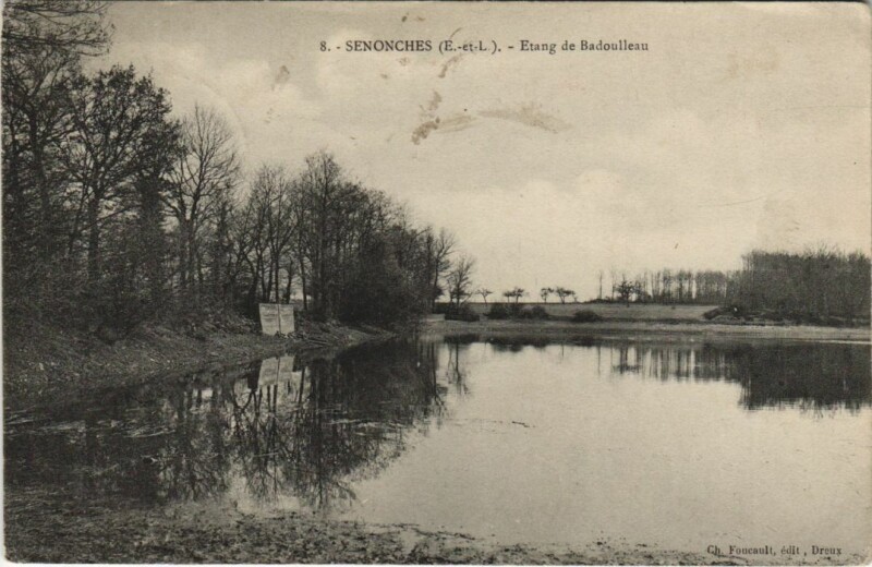Carte postale ancienne Senonches Etang de Badoulleau à Senonches