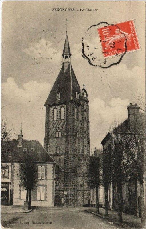 Carte postale ancienne Senonches Le Clocher à Senonches