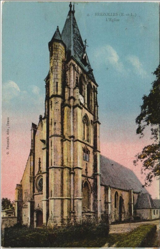 Carte postale ancienne Brezolles L'Eglise à Brezolles