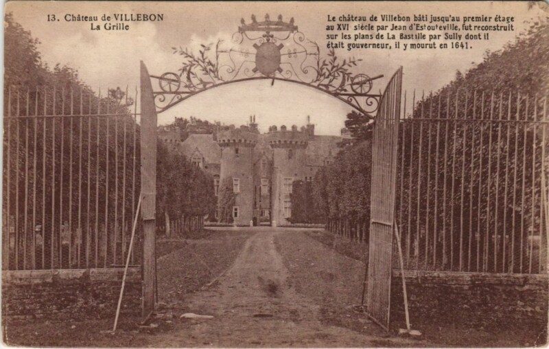 Carte postale ancienne Villebon Chateau de Villebon - La Grille à Villebon