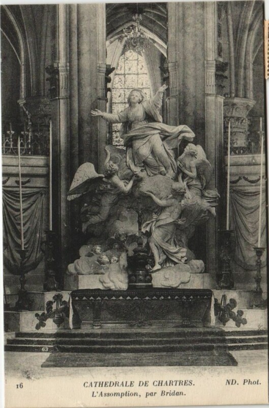 Carte postale ancienne Chartres Cathedrale - L'Assomption par Bridan à Chartres