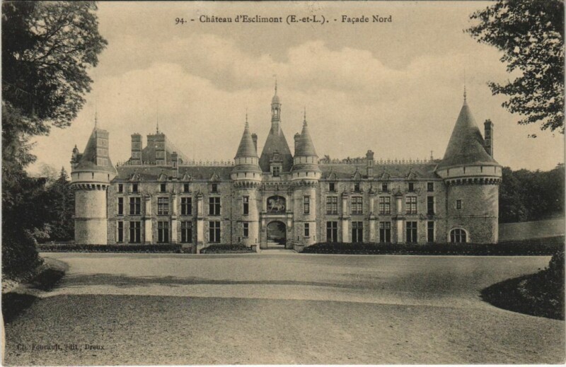 Carte postale ancienne Chateau d'Esclimont - Facade Nord
