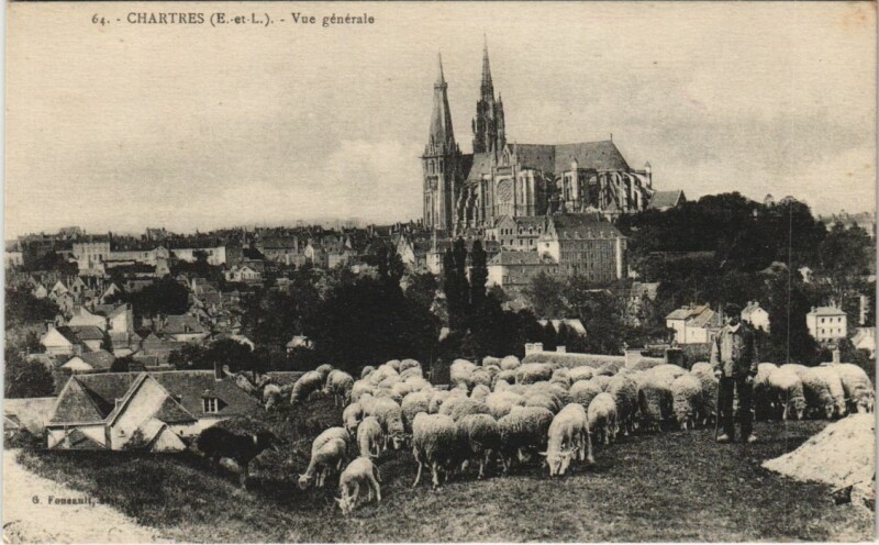 Carte postale ancienne Chartres Vue Generale à Chartres