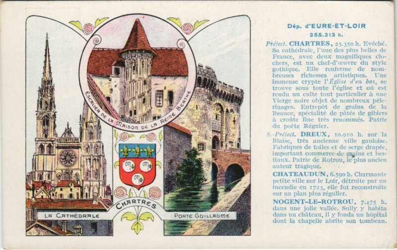 Carte postale ancienne Chartres Scenes - Crest - Departement d'Eure-et-Loir à Chartres