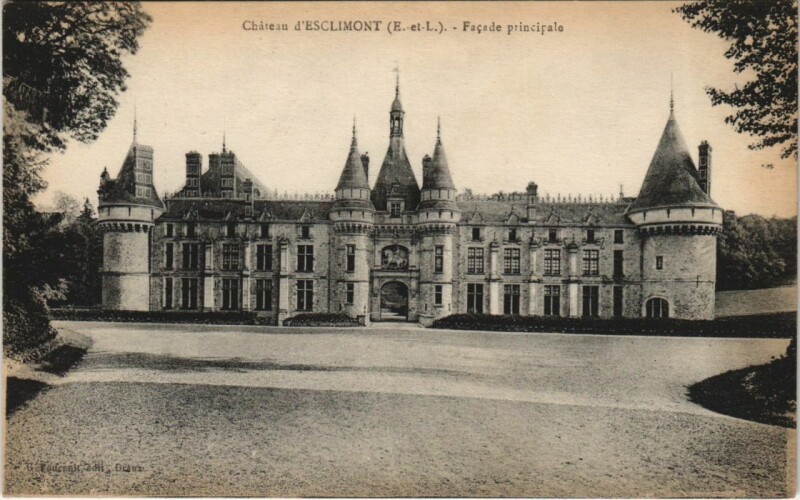 Carte postale ancienne Chateau d'Esclimont - Facade Principale