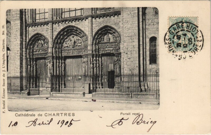 Carte postale ancienne Chartres Cathedrale à Chartres