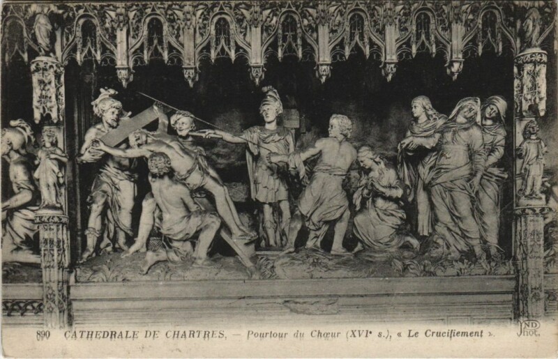 Carte postale ancienne Chartres Pourtour du Choeur - Le Cruciliement à Chartres