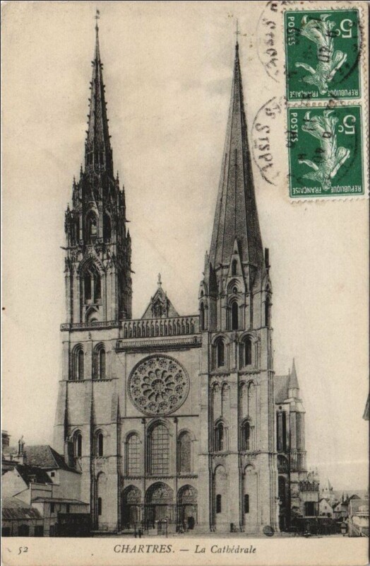 Carte postale ancienne Chartres La Cathedrale à Chartres