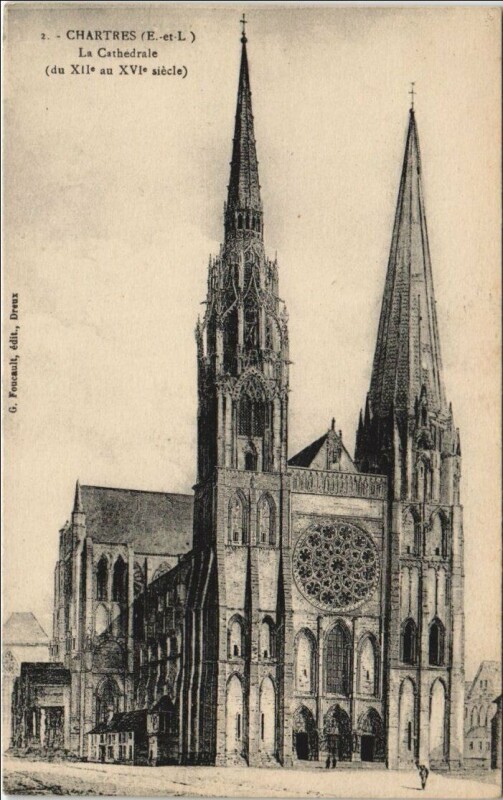 Carte postale ancienne Chartres La Cathedrale à Chartres