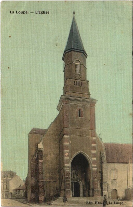 Carte postale ancienne La Loupe L'Eglise à La Loupe