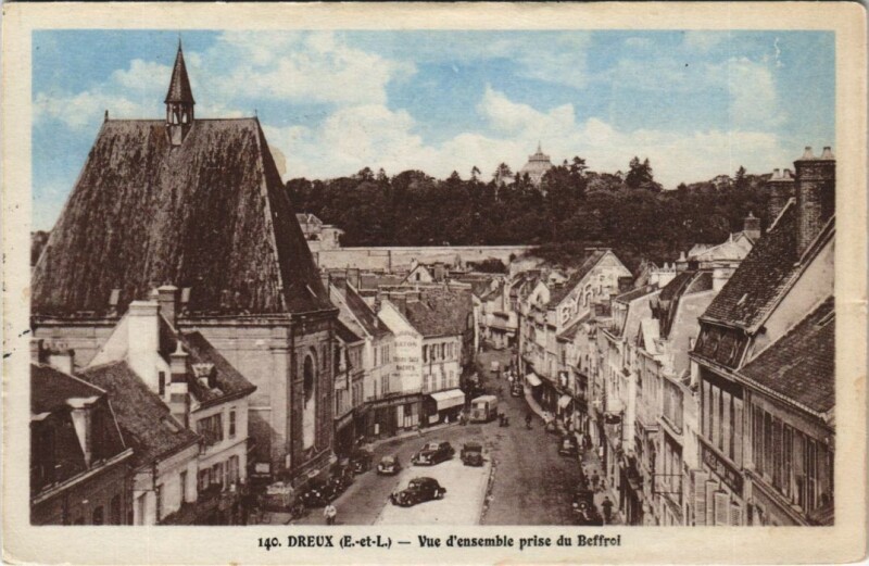Carte postale ancienne Dreux Vue d'Ensemble prise du Beffroi à Dreux