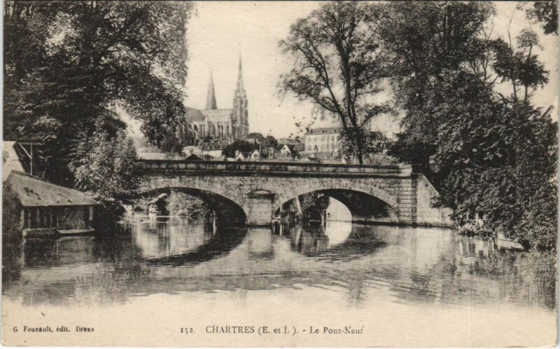 Carte postale ancienne Chartres Le Pont-Neuf à Chartres