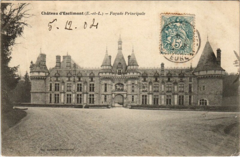Carte postale ancienne Chateau d'Esclimont - Facade Principale
