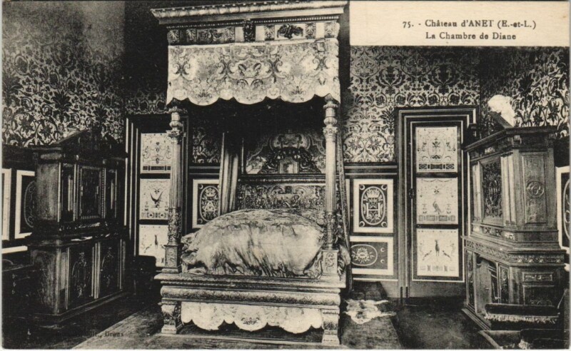 Carte postale ancienne Anet Chateau d'Anet - La Chambre de Diane