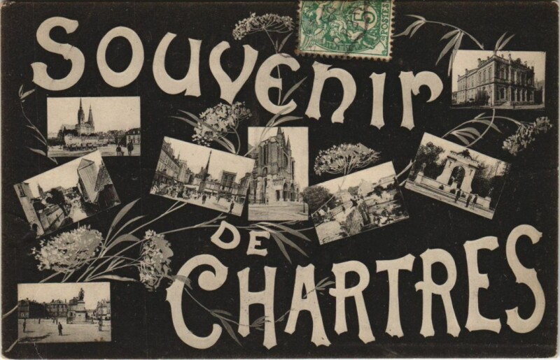 Carte postale ancienne Chartres Souvenir France à Chartres