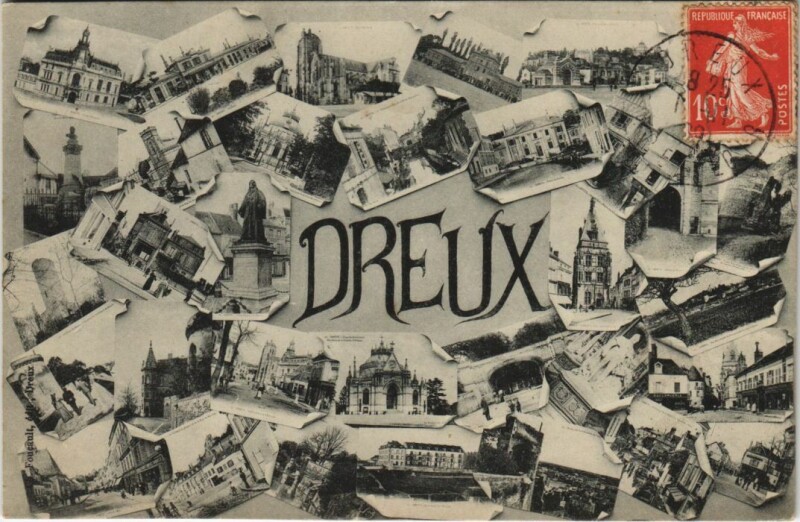 Carte postale ancienne Dreux Souvenir France à Dreux