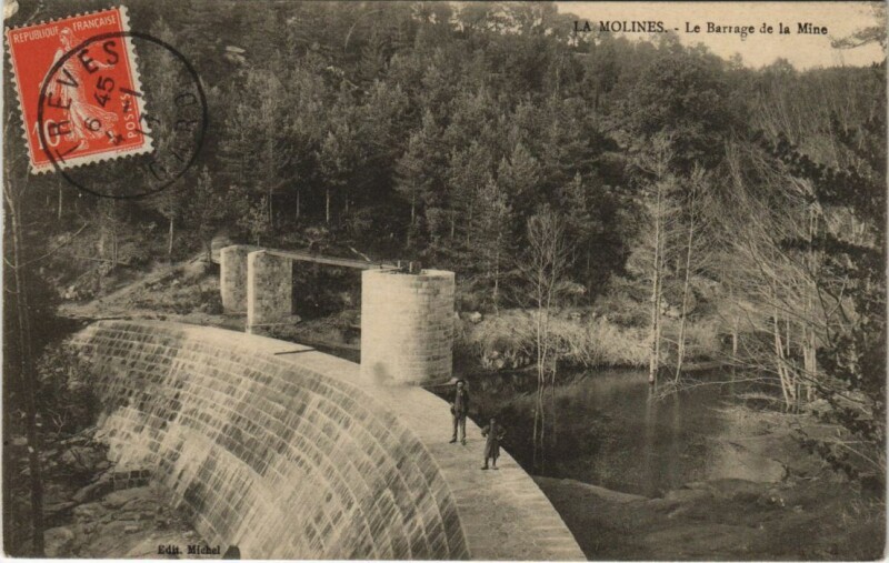 Carte postale ancienne Briancon Le Barrage de la Mine France