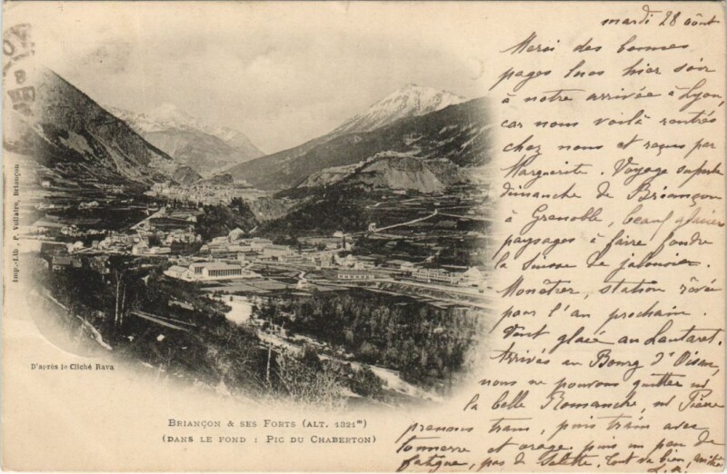 Carte postale ancienne Briancon Pic du Chaberton France
