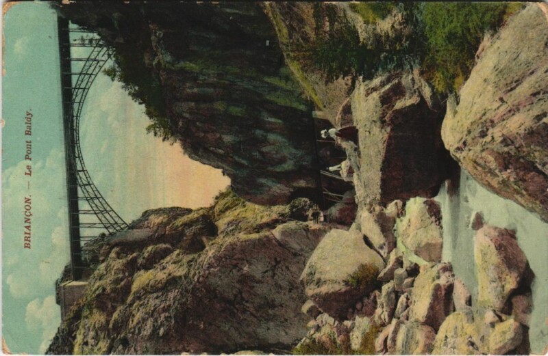 Carte postale ancienne Briancon Le pont Baldy France