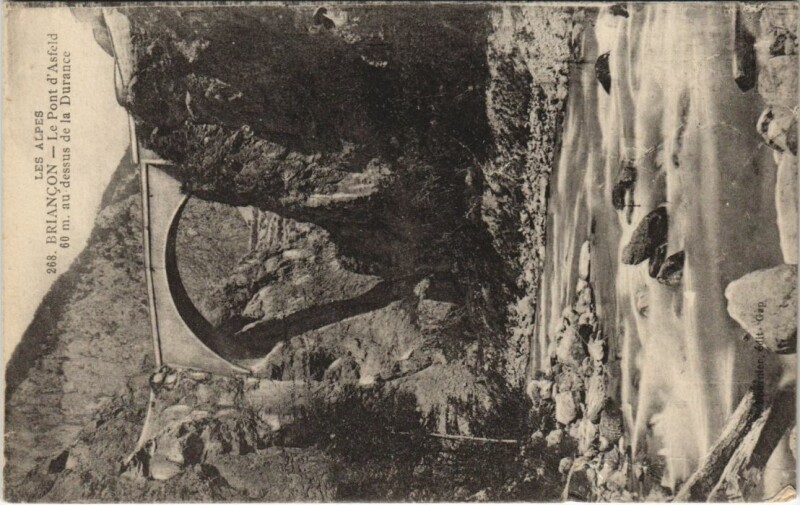 Carte postale ancienne Briancon Le Pont Asfeld France