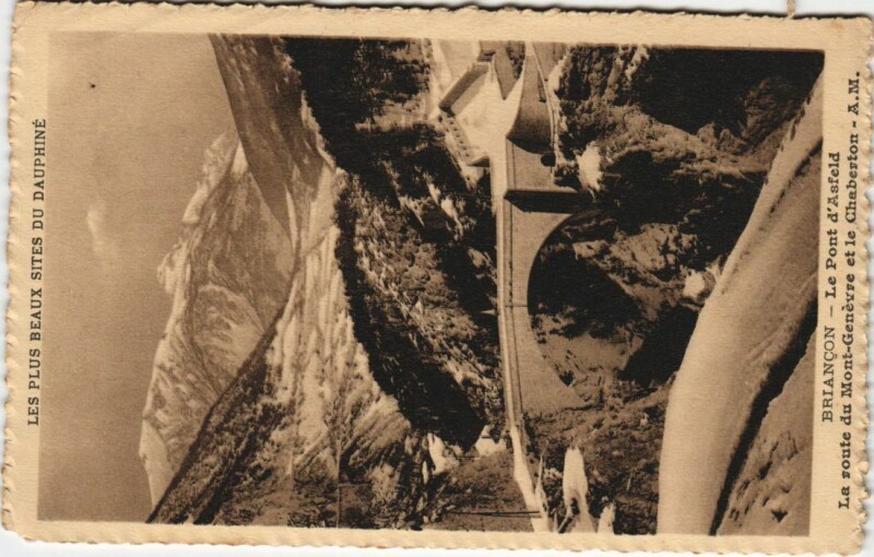 Carte postale ancienne Briancon Le Pont d'Asfeld France