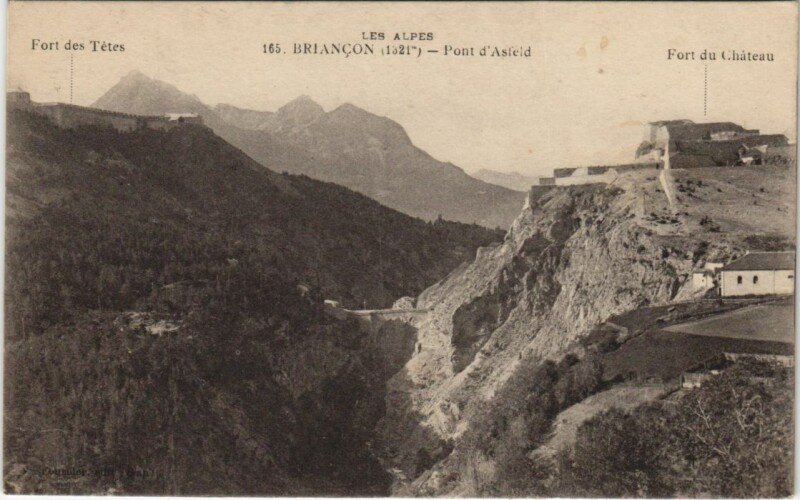 Carte postale ancienne Briancon Pont d'Asfeld France