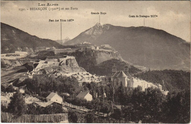 Carte postale ancienne Briancon et ses Forts France