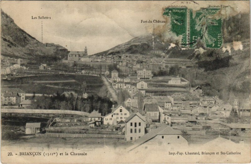 Carte postale ancienne Briancon et la Chaussee France