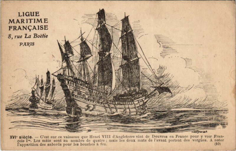Carte postale ancienne Xvi. Siecle - Sailing Vessel Ships