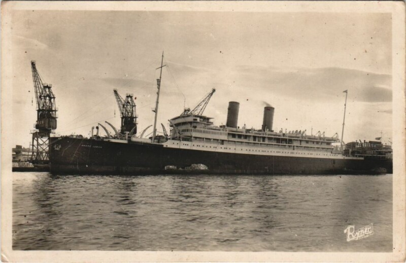 Carte postale ancienne Anre-Lebon Ships