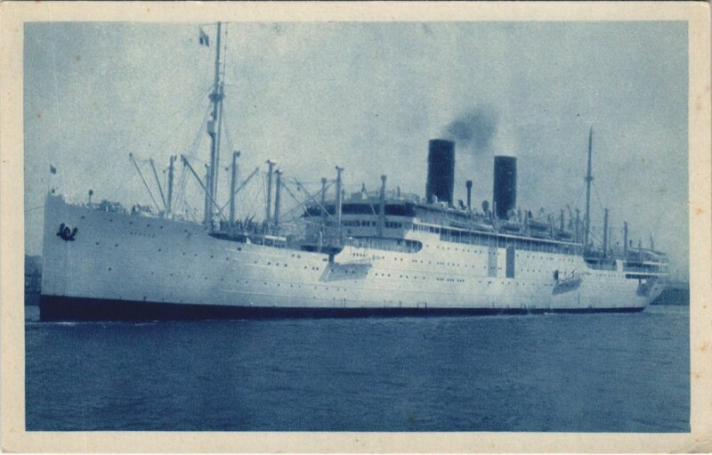 Carte postale ancienne Athos-Ii - Cie des Messageries Maritimes Ships