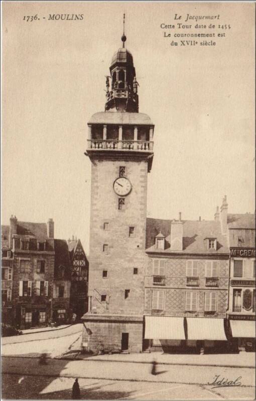 Carte postale ancienne Moulins Jacquemart à Moulins