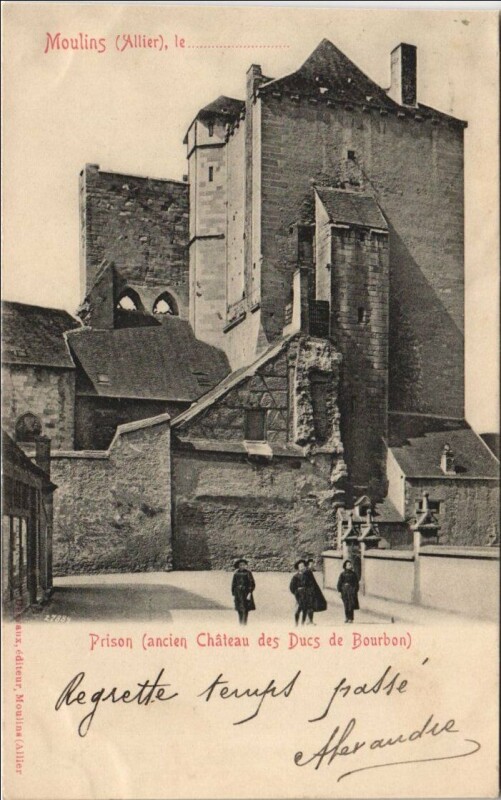 Carte postale ancienne Moulins Prison à Moulins