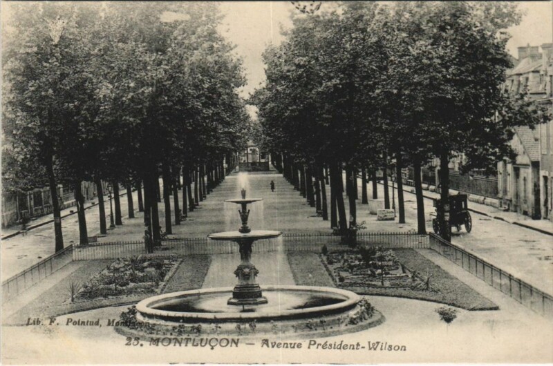Carte postale ancienne Montlucon Avenue President Wilson