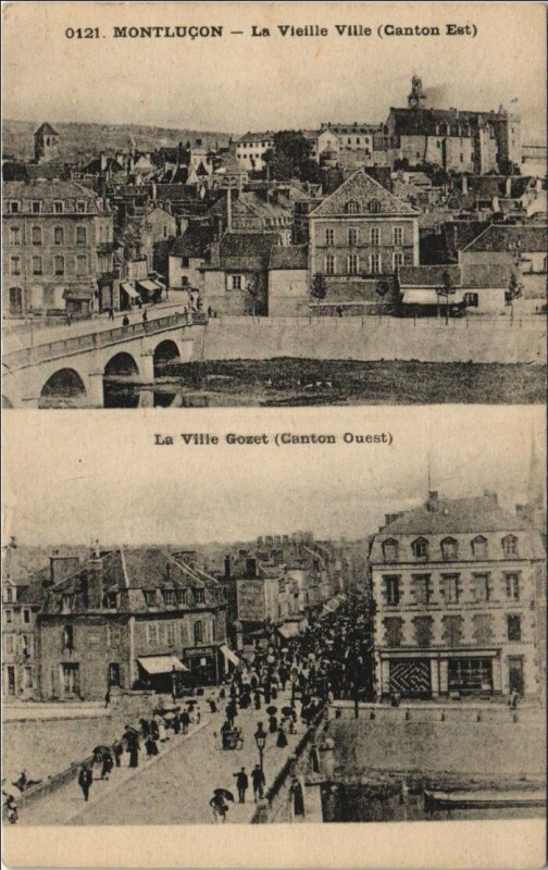 Carte postale ancienne Montlucon souvenir