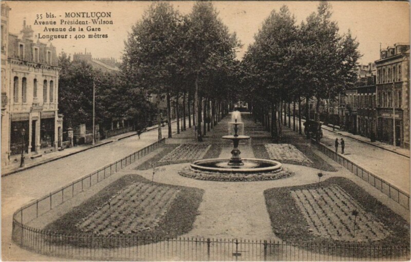 Carte postale ancienne Montlucon Avenue President Wilson