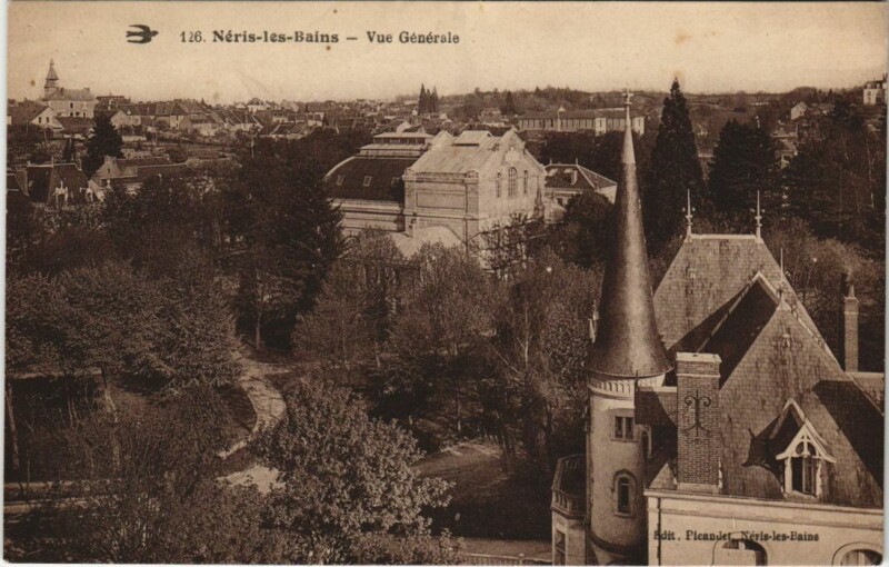 Carte postale ancienne Neris les Bains vue generale