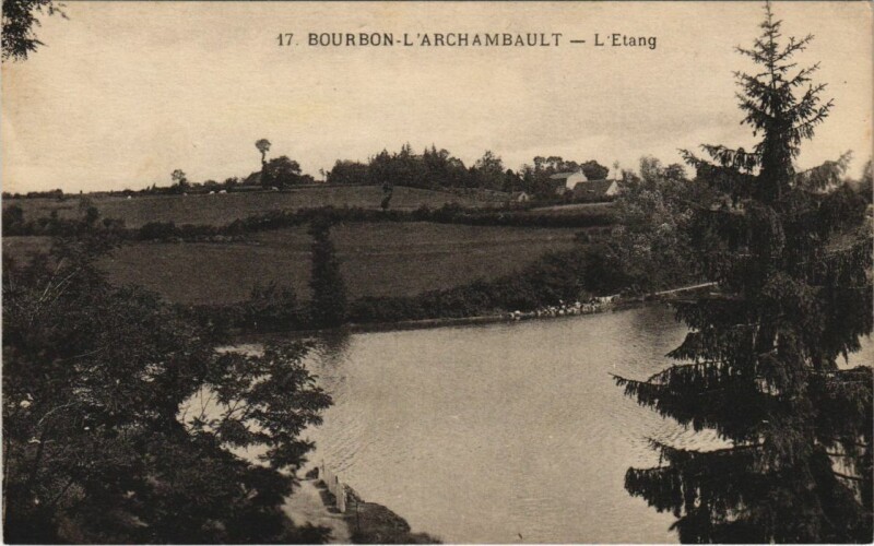 Carte postale ancienne Bourbon-l'Archambault L'Etang à Bourbon-l'Archambault