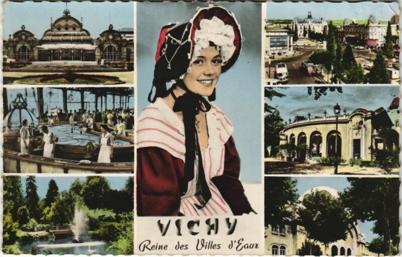 Carte postale ancienne Vichy souvenir à Vichy