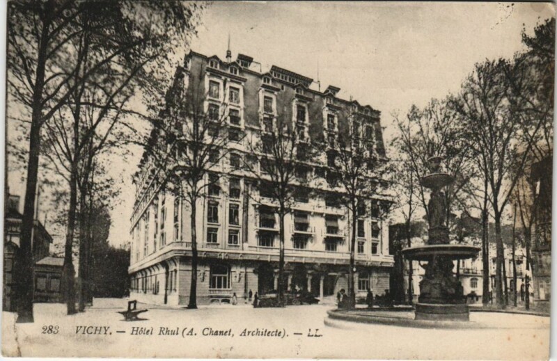 Carte postale ancienne Vichy Hotel Rhul à Vichy