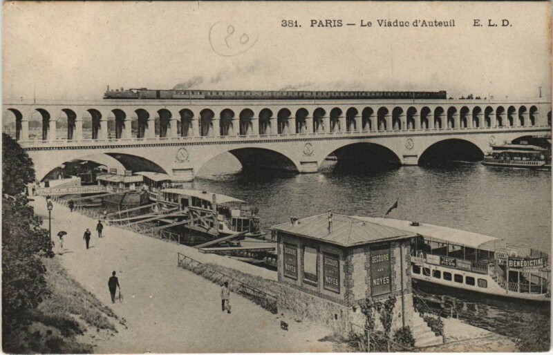 Carte postale ancienne Le Viaduc d'Auteuil à Paris 16e
