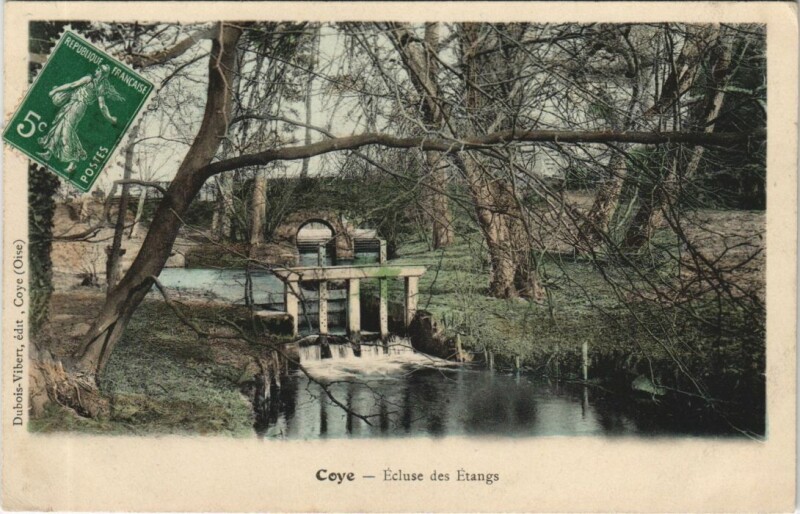 Carte postale ancienne Coye Coye-la-Foret - Ecluse des Etangs