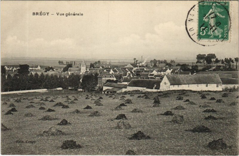 Carte postale ancienne Bregy Vue Generale